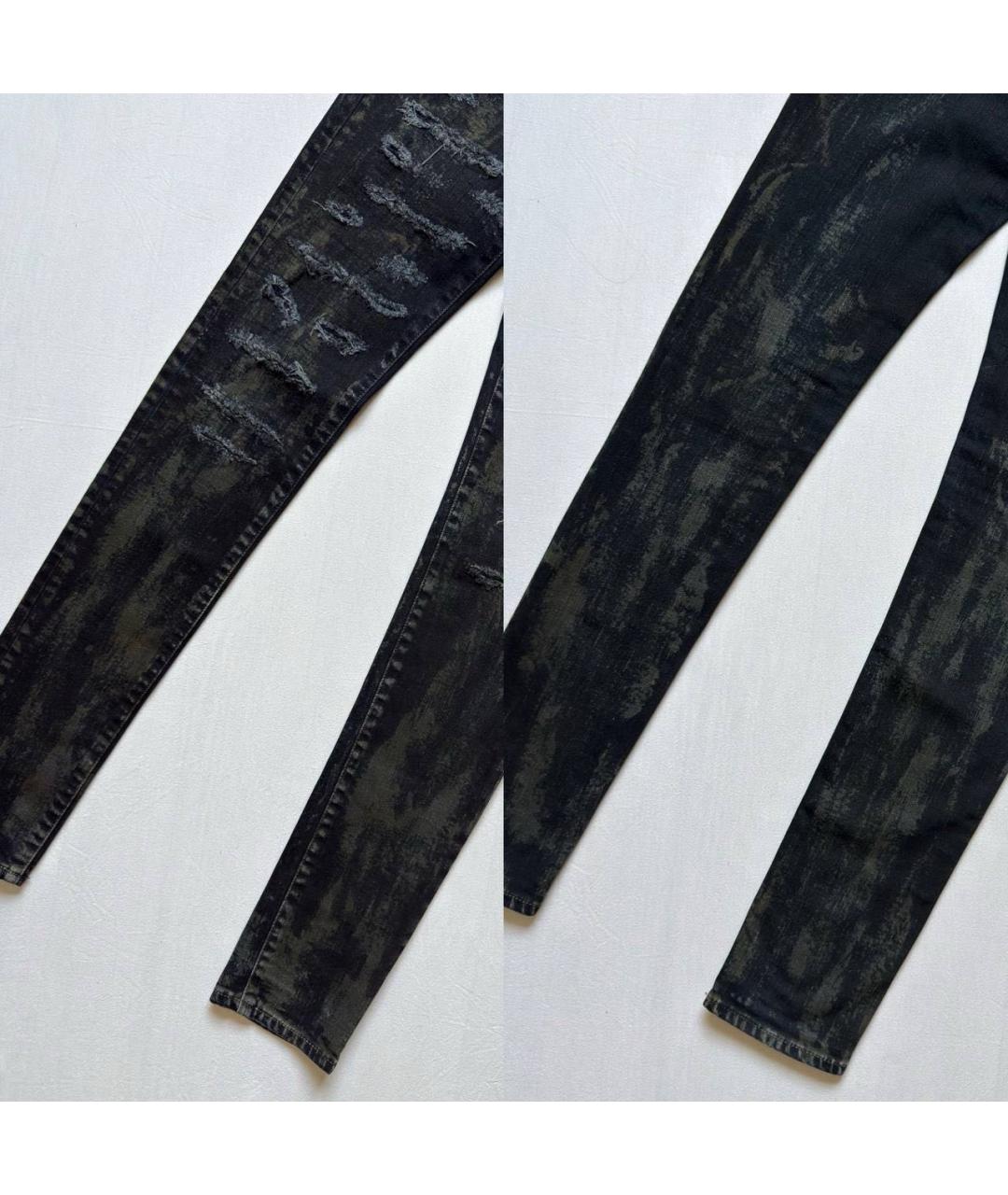 SAINT LAURENT Черные хлопковые джинсы скинни, фото 4