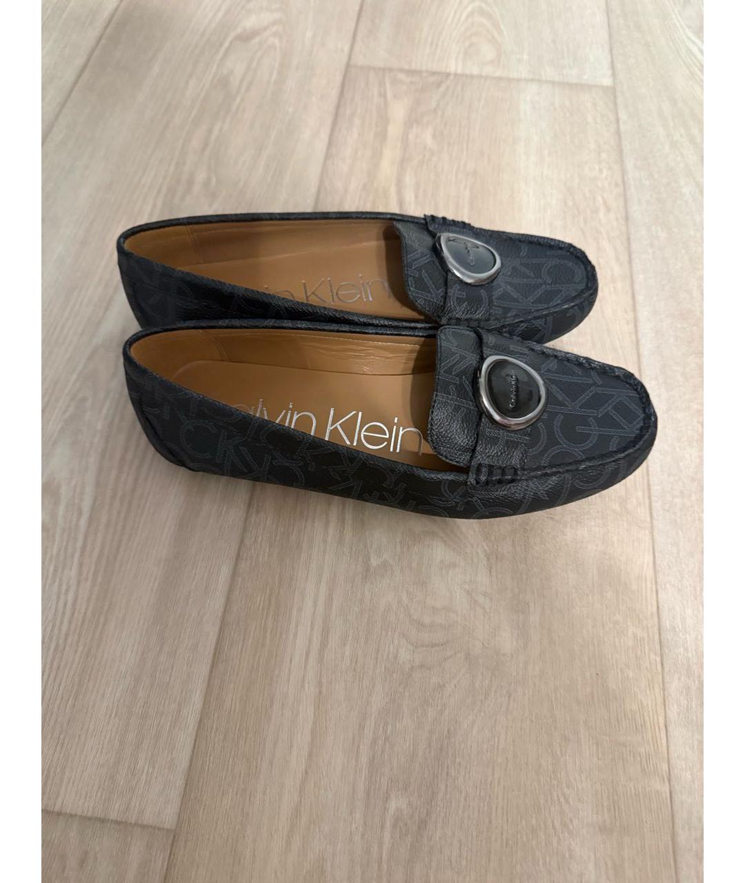 CALVIN KLEIN Серые лоферы из искусственной кожи, фото 5