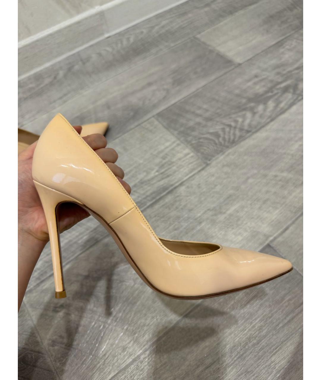 GIANVITO ROSSI Бежевые кожаные туфли, фото 7