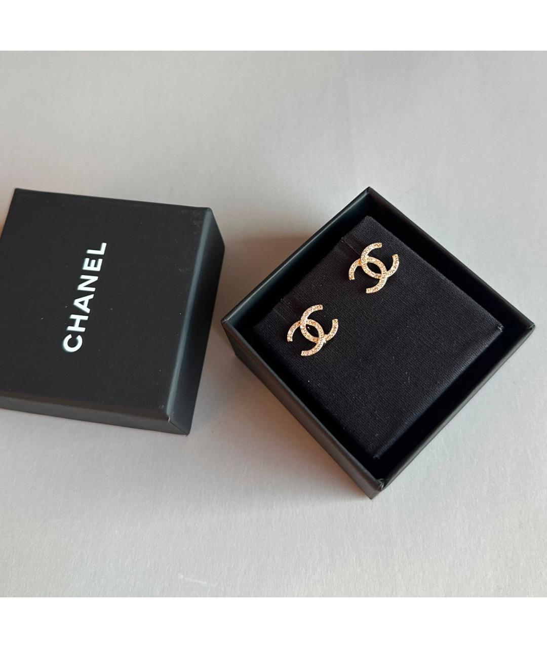 CHANEL Золотые серьги, фото 2