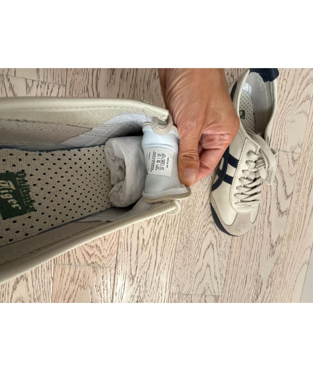 ONITSUKA TIGER Серые кожаные кроссовки, фото 6