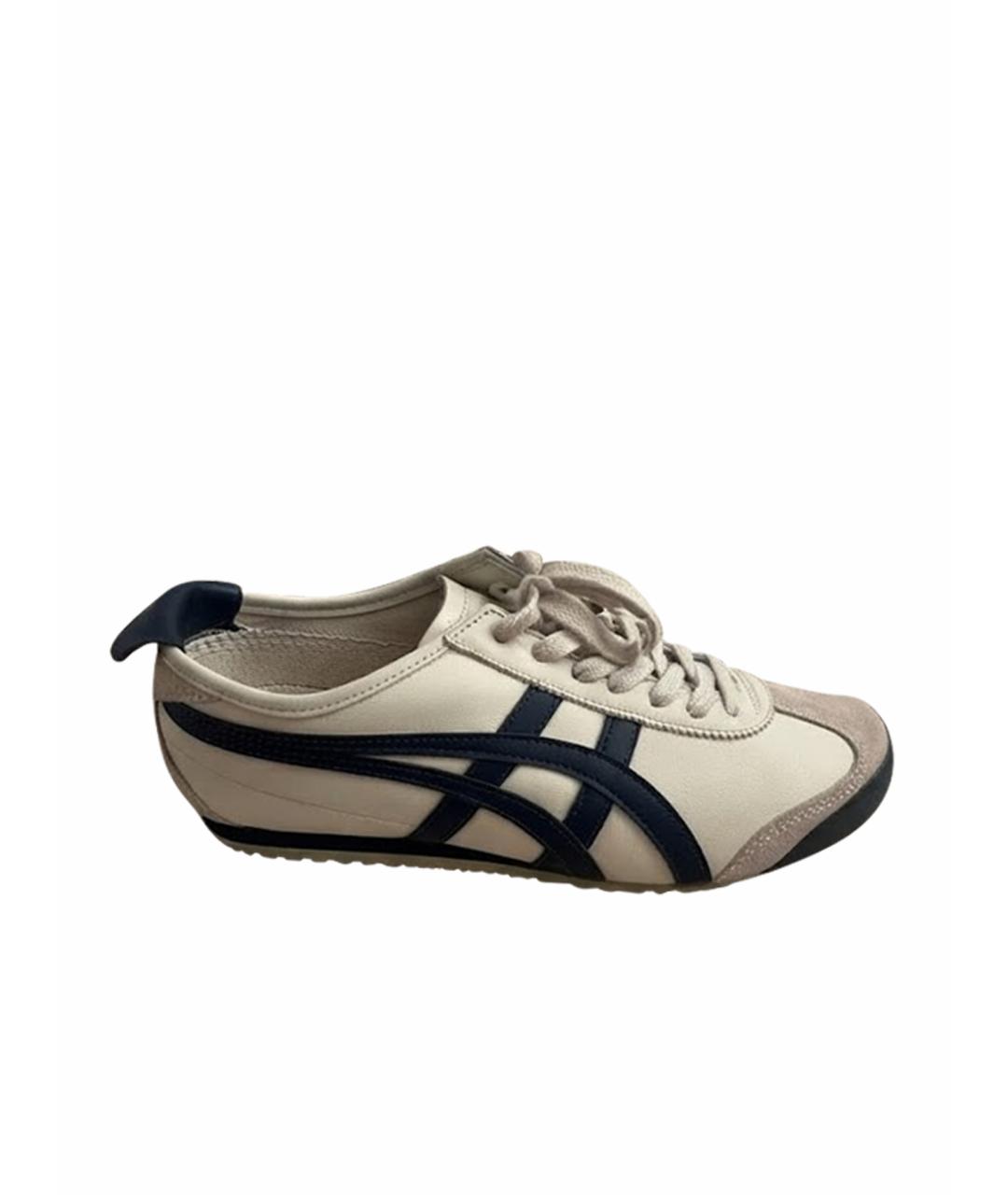 ONITSUKA TIGER Серые кожаные кроссовки, фото 1