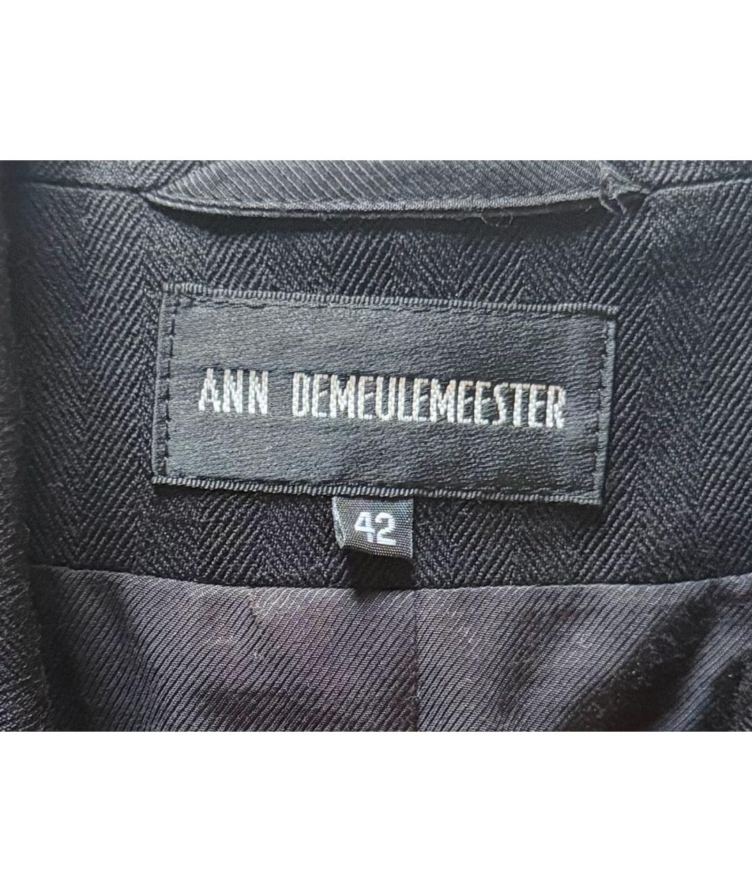 ANN DEMEULEMEESTER Черный шерстяной жакет/пиджак, фото 3