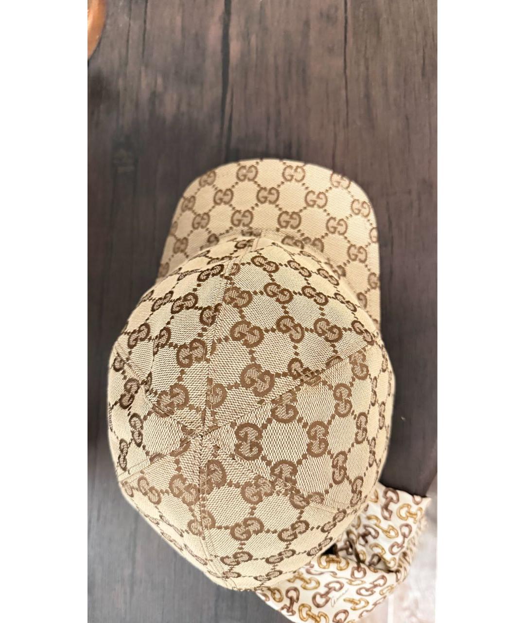 GUCCI Бежевая кепка, фото 5