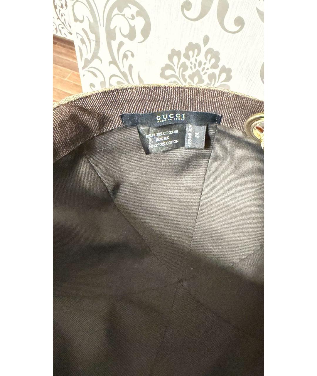 GUCCI Бежевая кепка, фото 4
