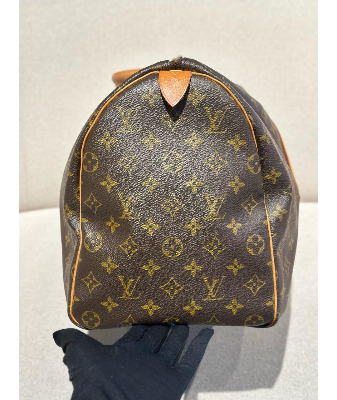 LOUIS VUITTON Коричневая дорожная/спортивная сумка из канвы, фото 5