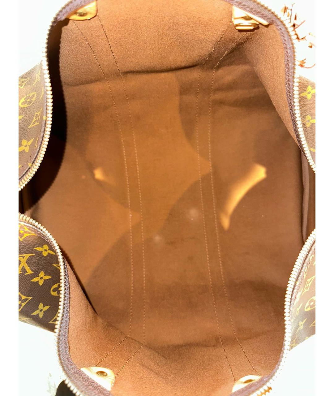 LOUIS VUITTON Коричневая дорожная/спортивная сумка из канвы, фото 8