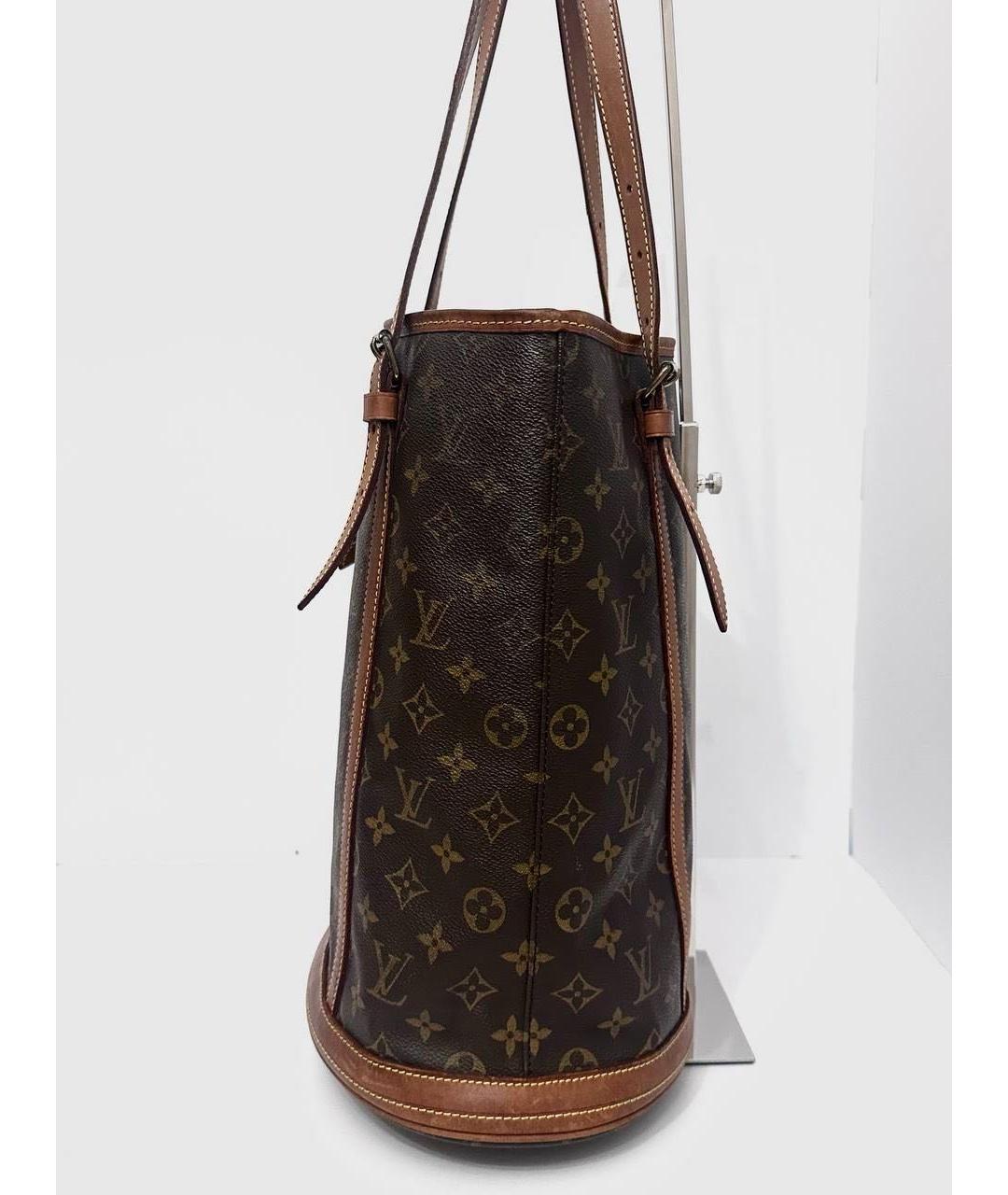 LOUIS VUITTON Коричневая сумка тоут из канвы, фото 6