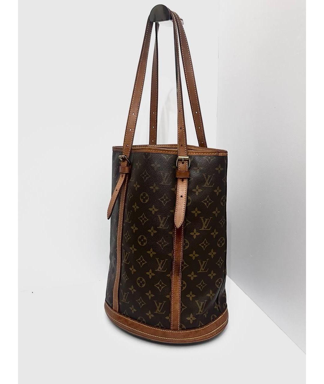LOUIS VUITTON Коричневая сумка тоут из канвы, фото 2