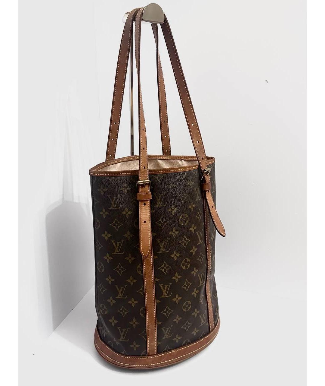 LOUIS VUITTON Коричневая сумка тоут из канвы, фото 3
