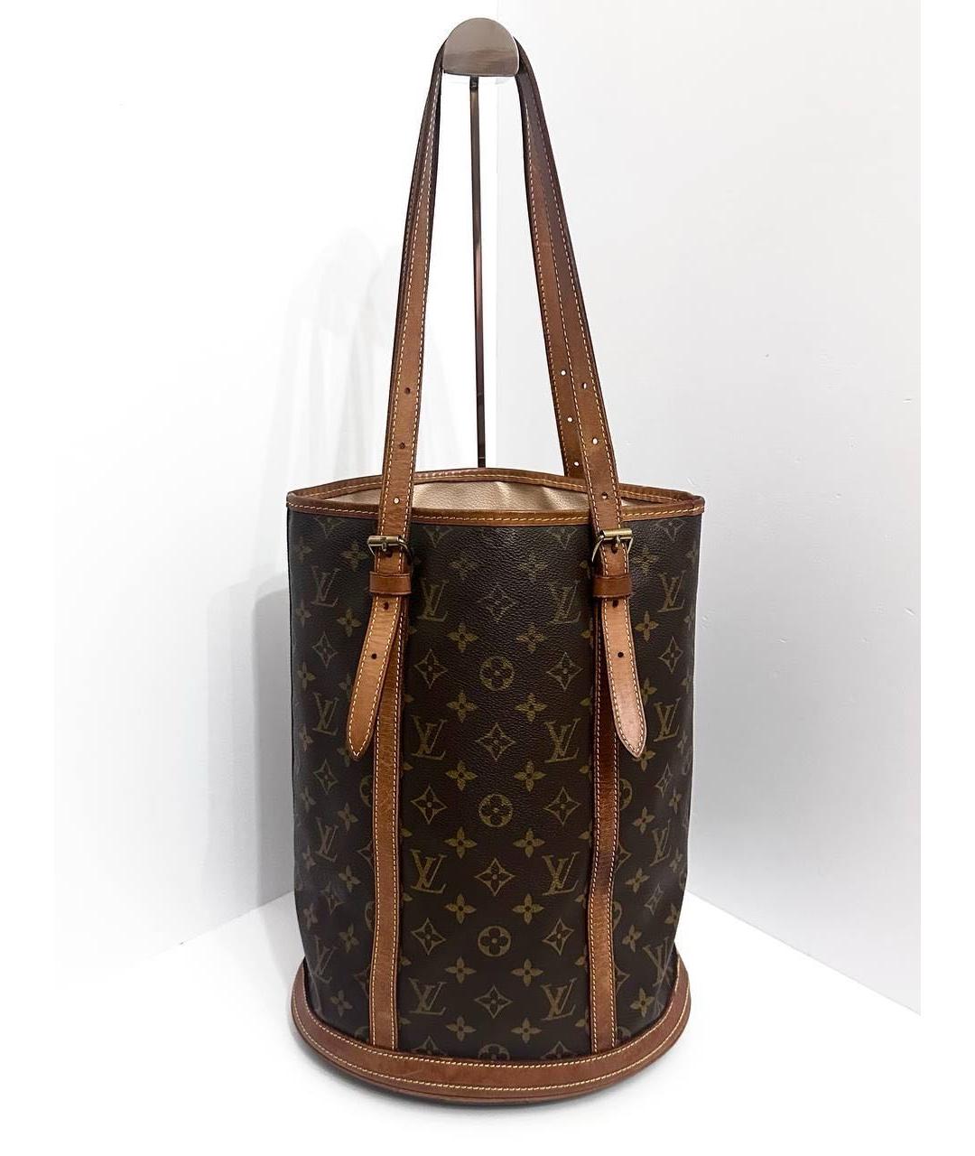 LOUIS VUITTON Коричневая сумка тоут из канвы, фото 8