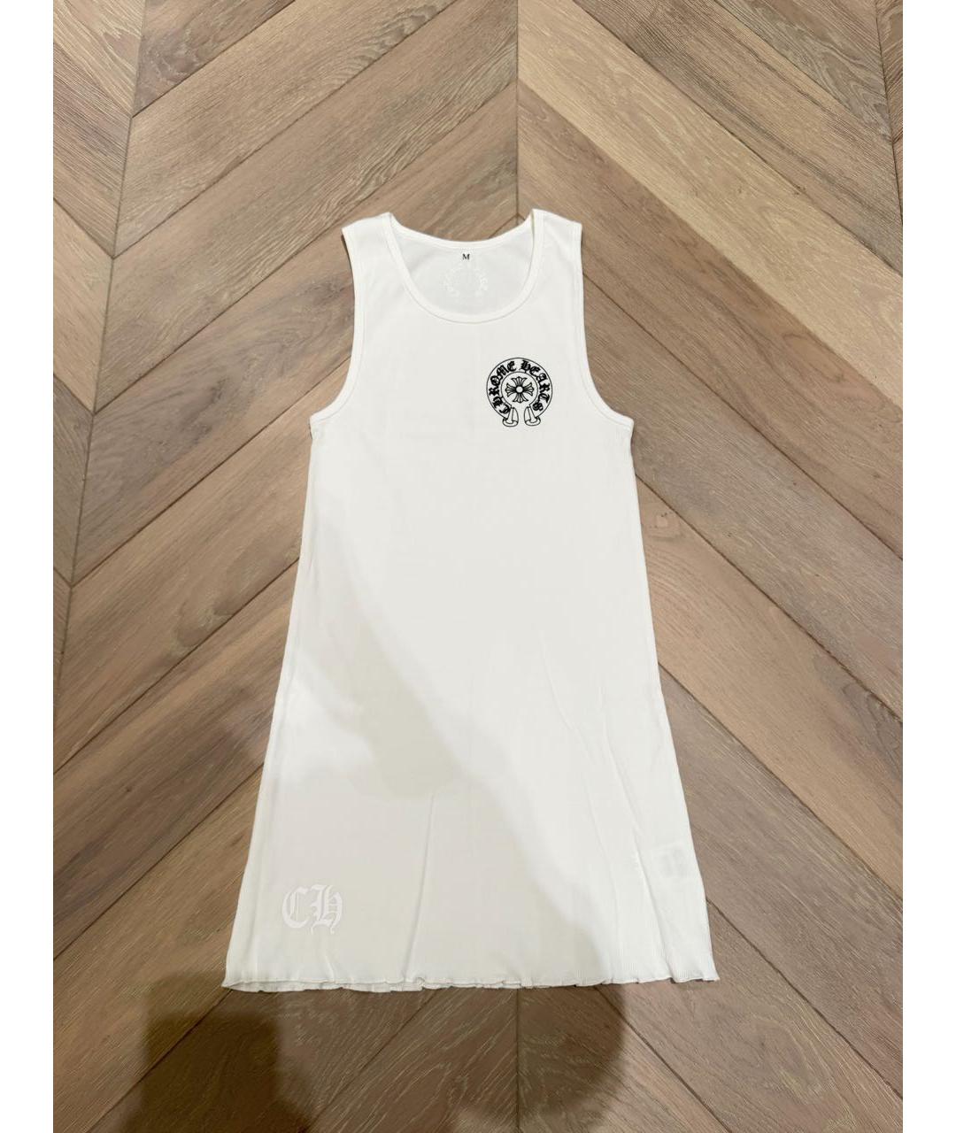 CHROME HEARTS Белая хлопковая майка, фото 8