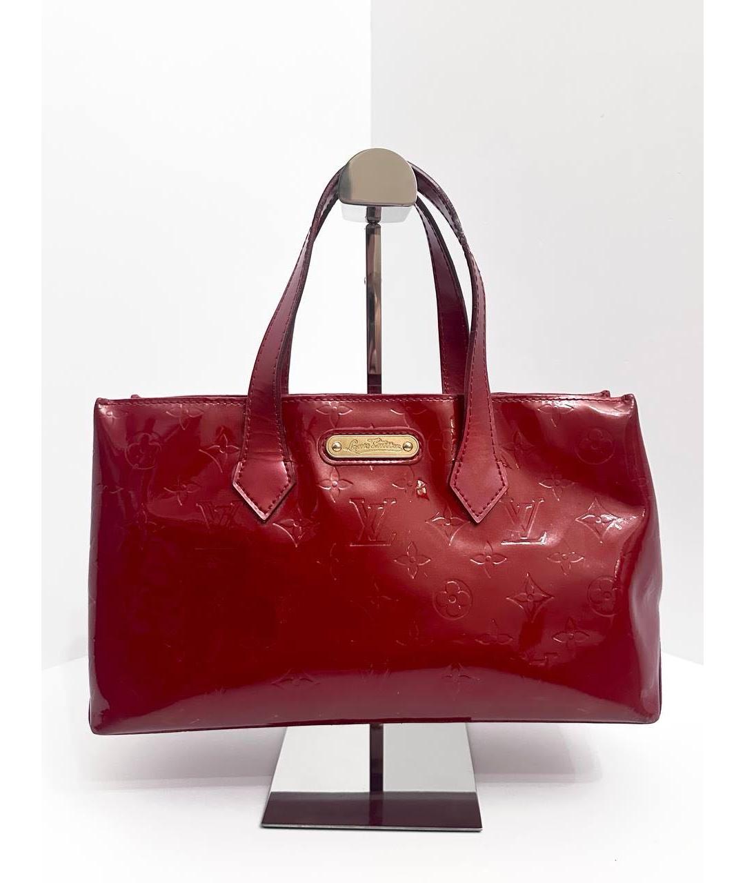 LOUIS VUITTON Красная сумка с короткими ручками из лакированной кожи, фото 9