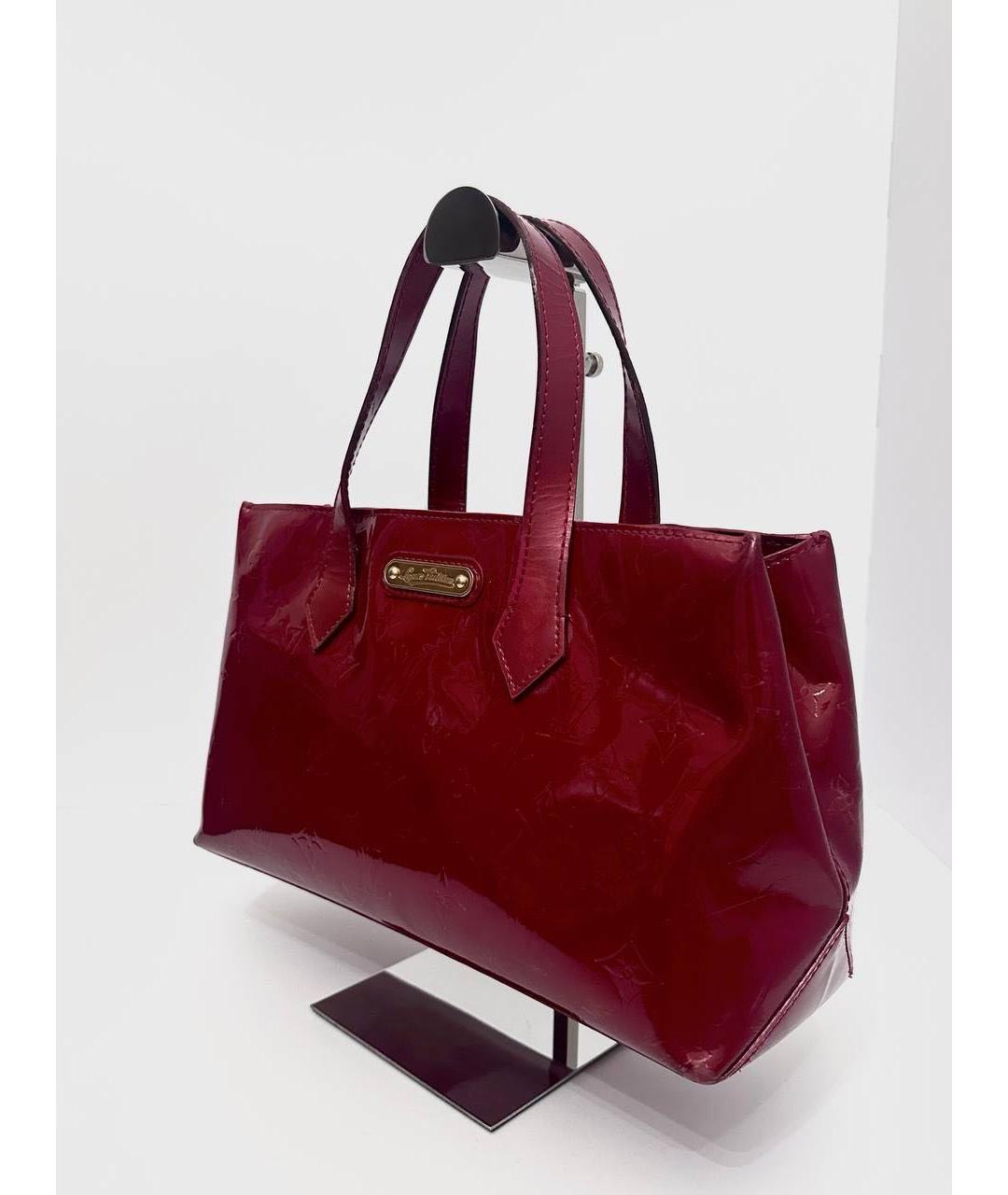 LOUIS VUITTON Красная сумка с короткими ручками из лакированной кожи, фото 3