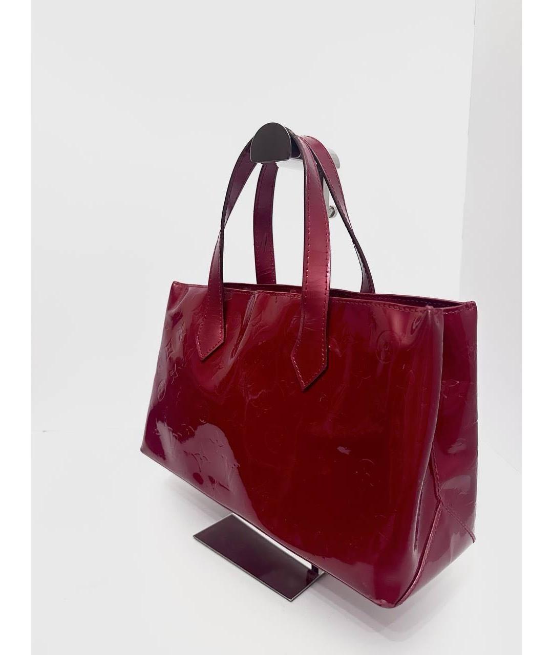 LOUIS VUITTON Красная сумка с короткими ручками из лакированной кожи, фото 5