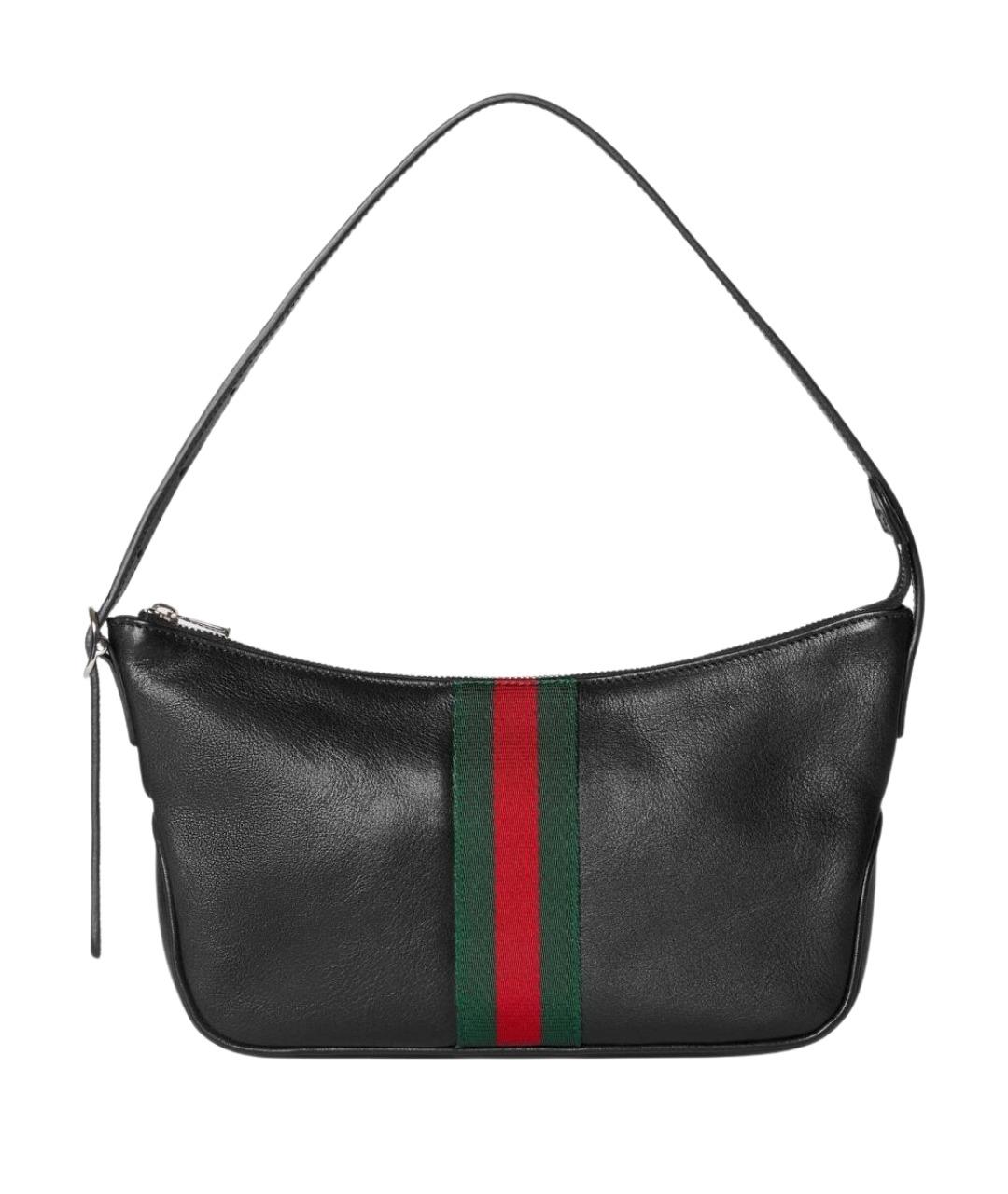GUCCI Черная кожаная сумка на плечо, фото 1