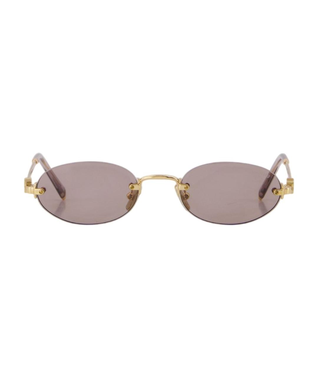 MIU MIU Золотые солнцезащитные очки, фото 1