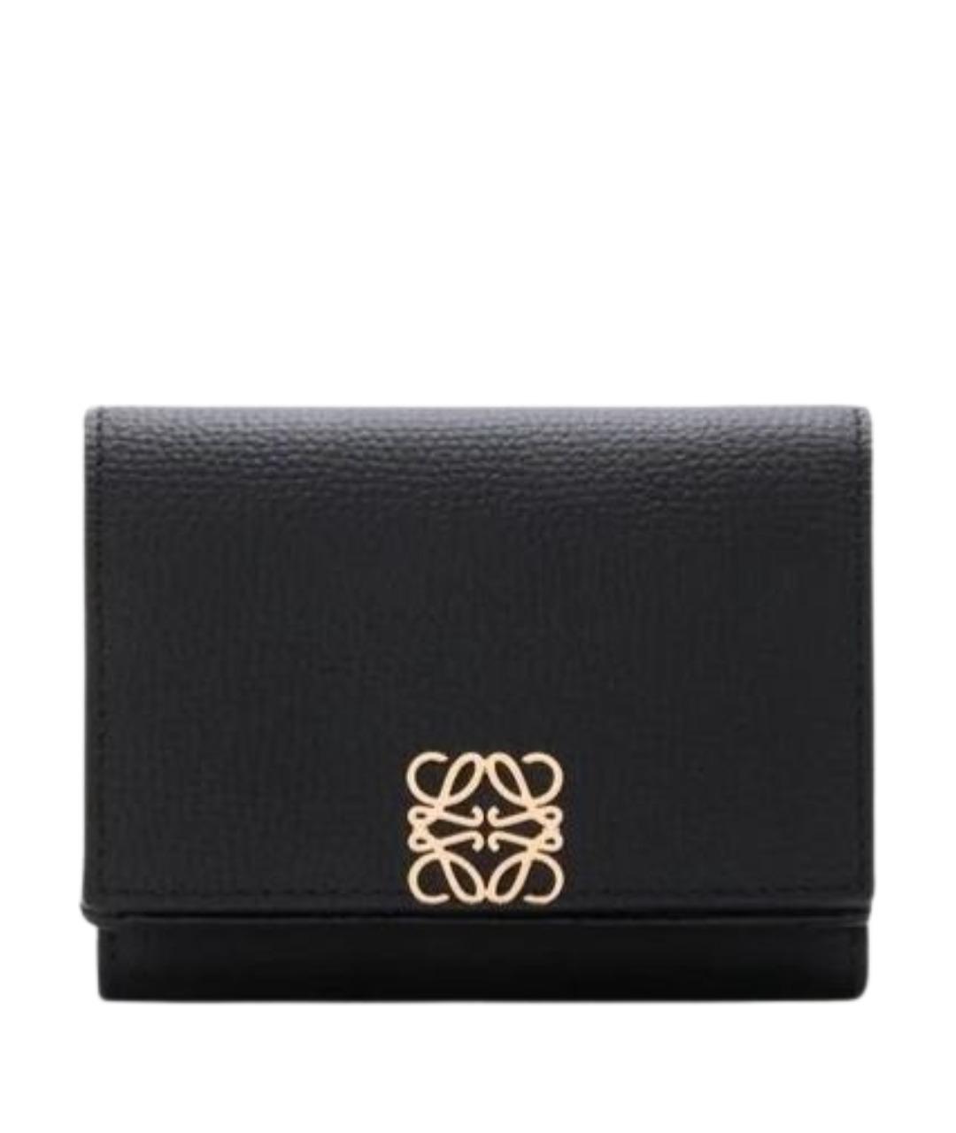 LOEWE Черный кожаный кошелек, фото 1