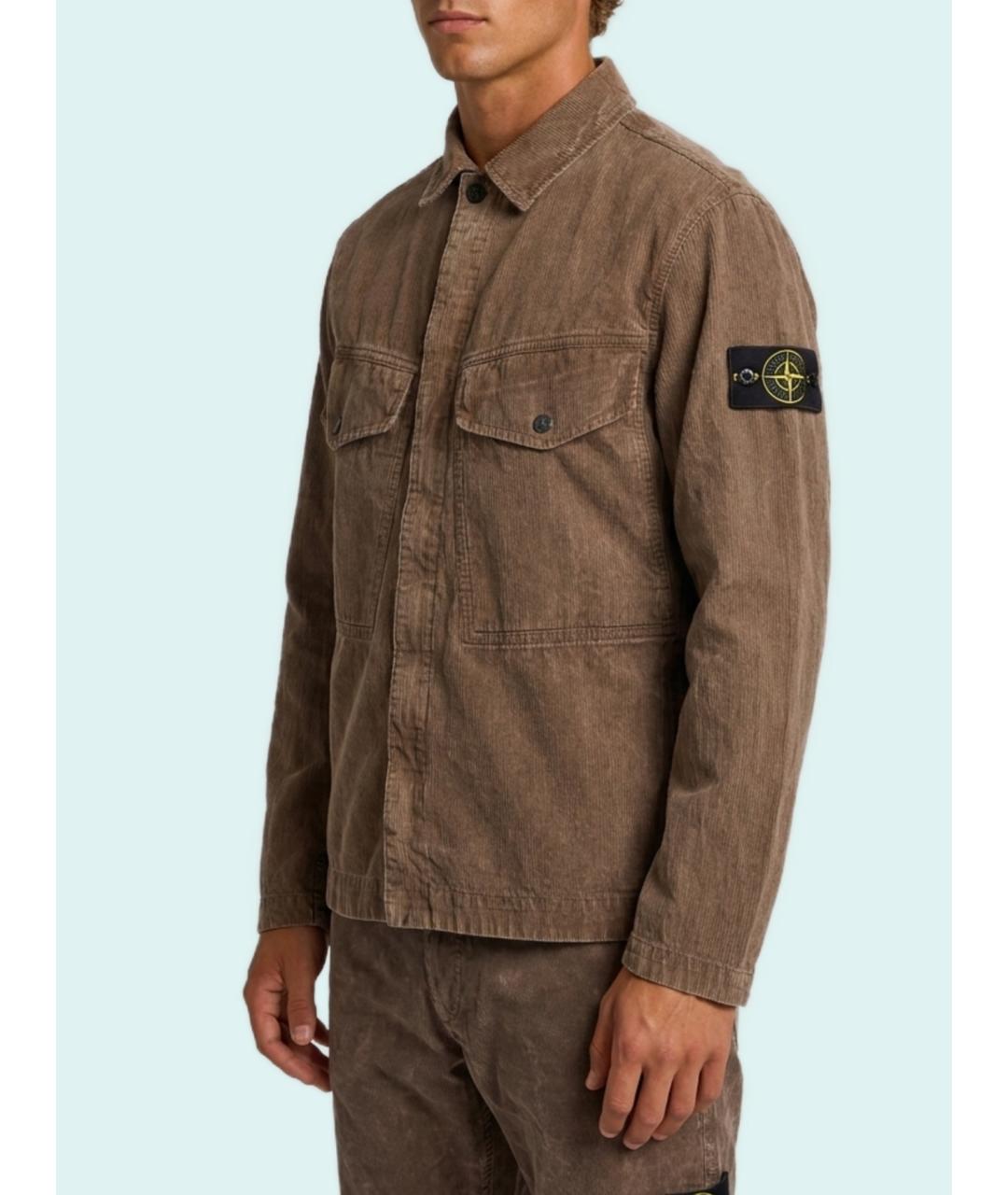STONE ISLAND Серая хлопковая кэжуал рубашка, фото 2