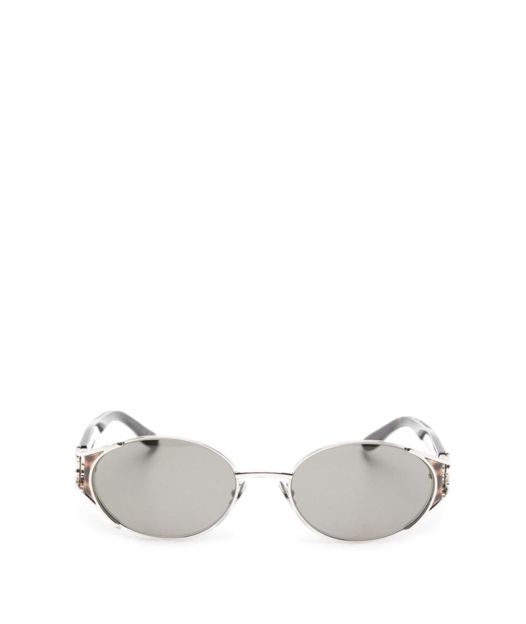 SAINT LAURENT Серебряные металлические солнцезащитные очки, фото 1