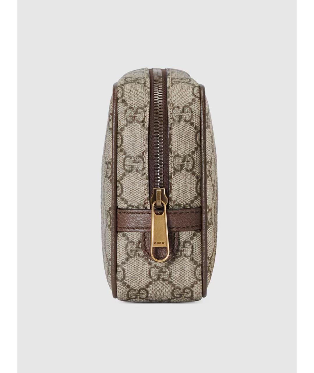 GUCCI Бежевая барсетка из канвы, фото 5