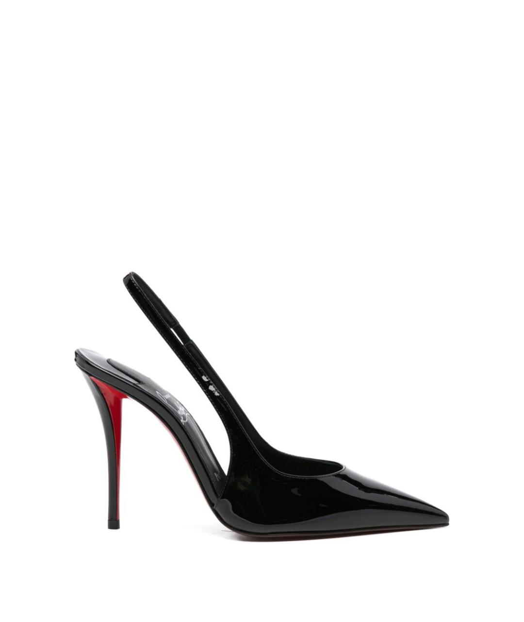 CHRISTIAN LOUBOUTIN Черные кожаные туфли, фото 1