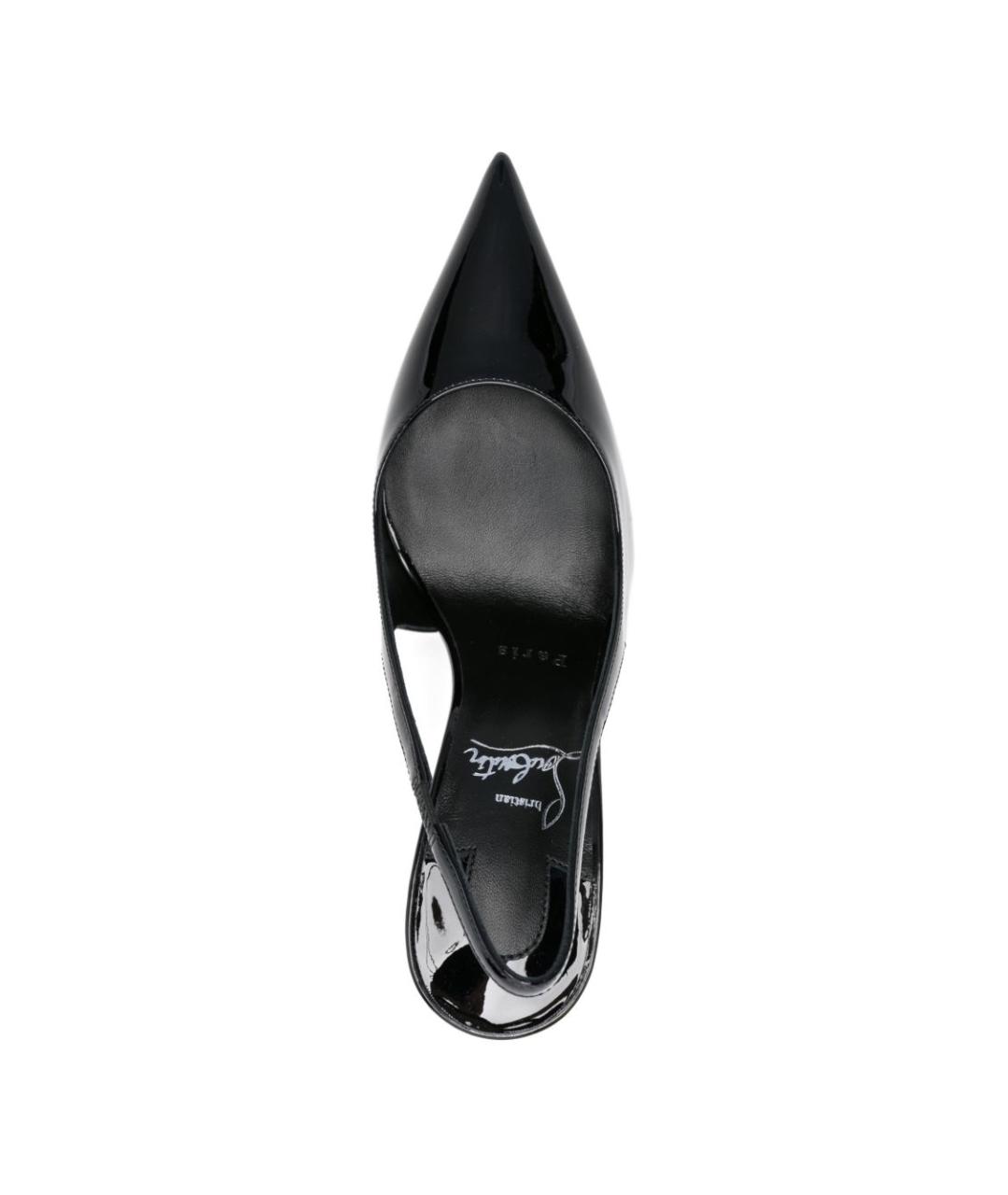 CHRISTIAN LOUBOUTIN Черные кожаные туфли, фото 4