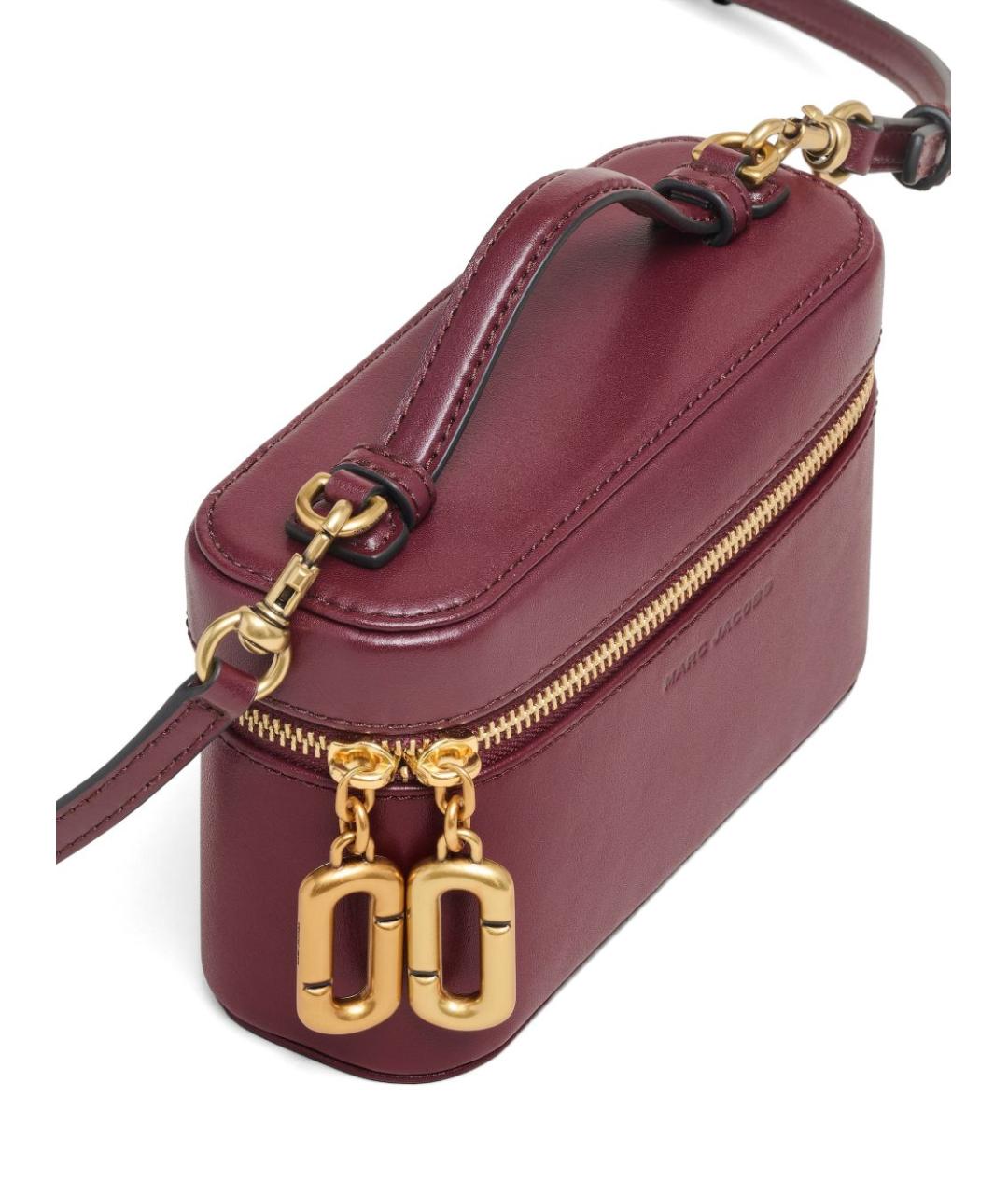 MARC JACOBS Бордовая кожаная сумка с короткими ручками, фото 5