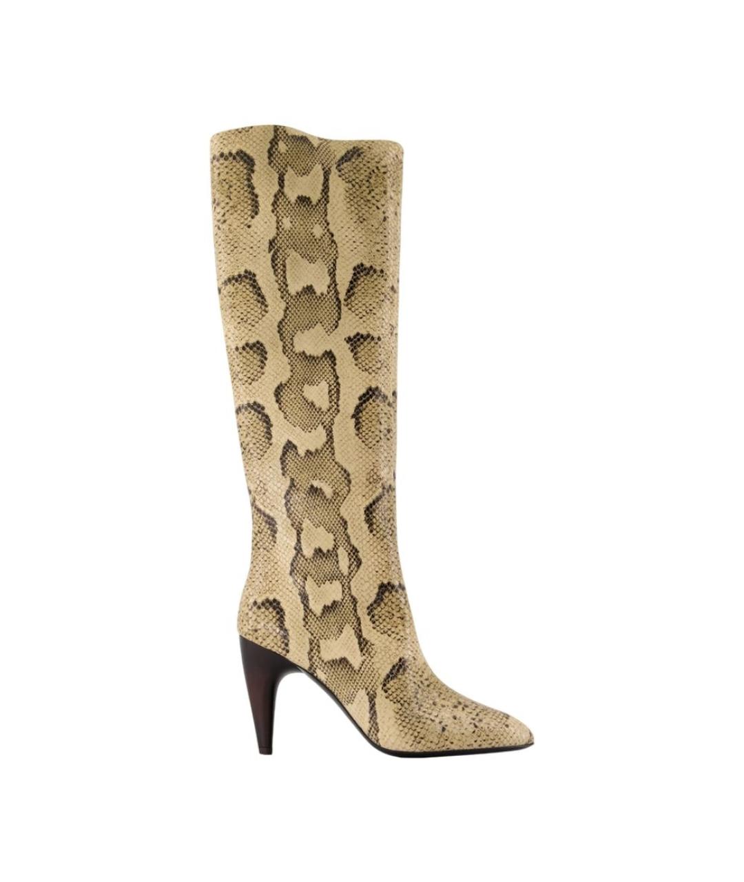 ISABEL MARANT Бежевые кожаные сапоги, фото 3