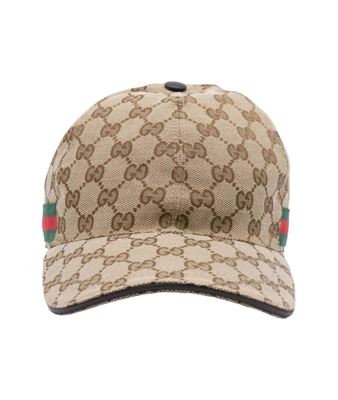 GUCCI Бежевая синтетическая кепка/бейсболка, фото 2