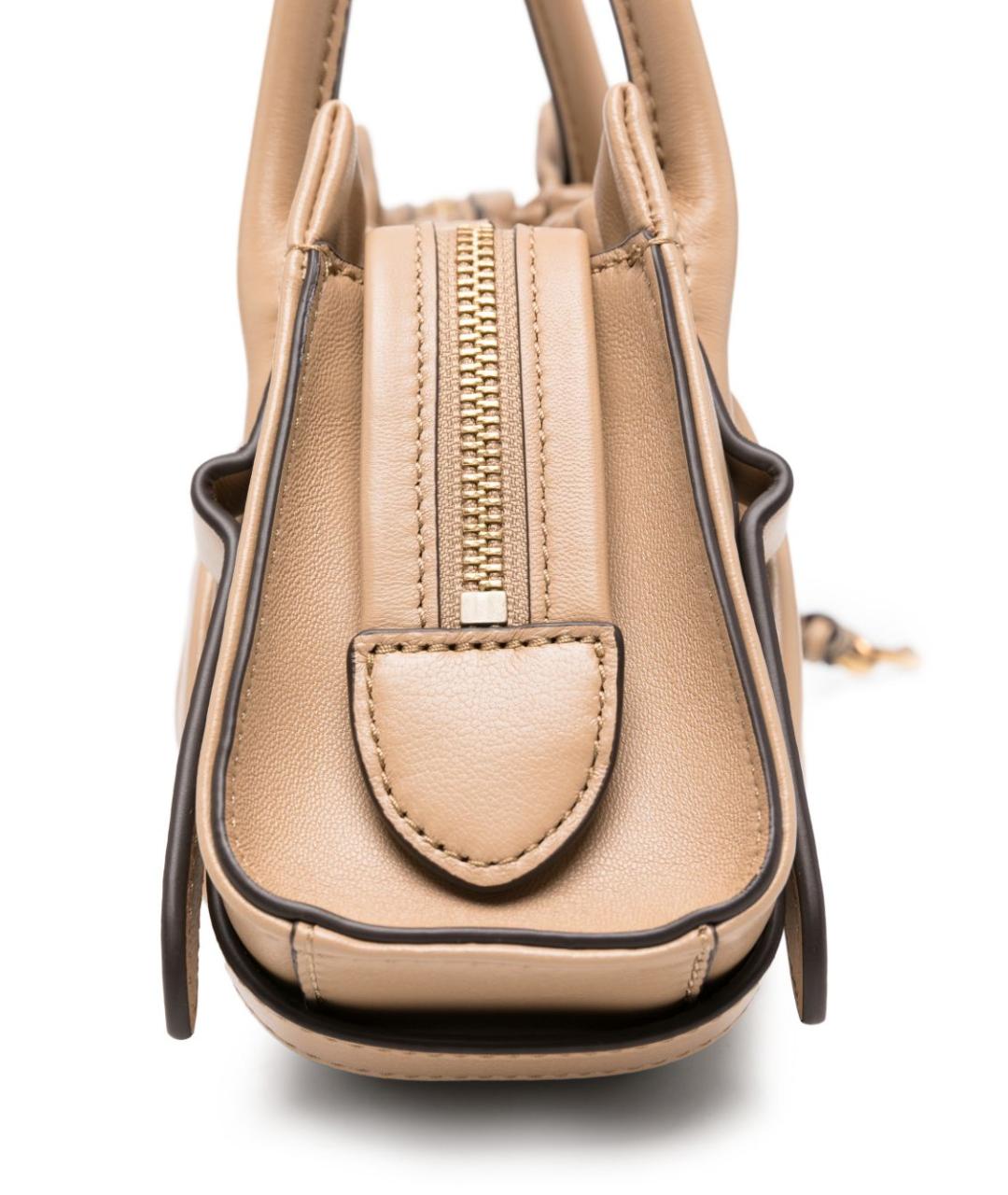 MARC JACOBS Коричневая кожаная сумка с короткими ручками, фото 5