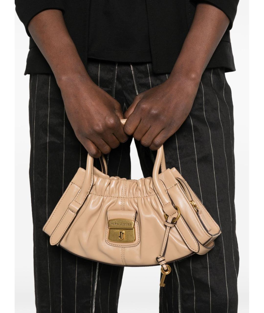MARC JACOBS Коричневая кожаная сумка с короткими ручками, фото 2