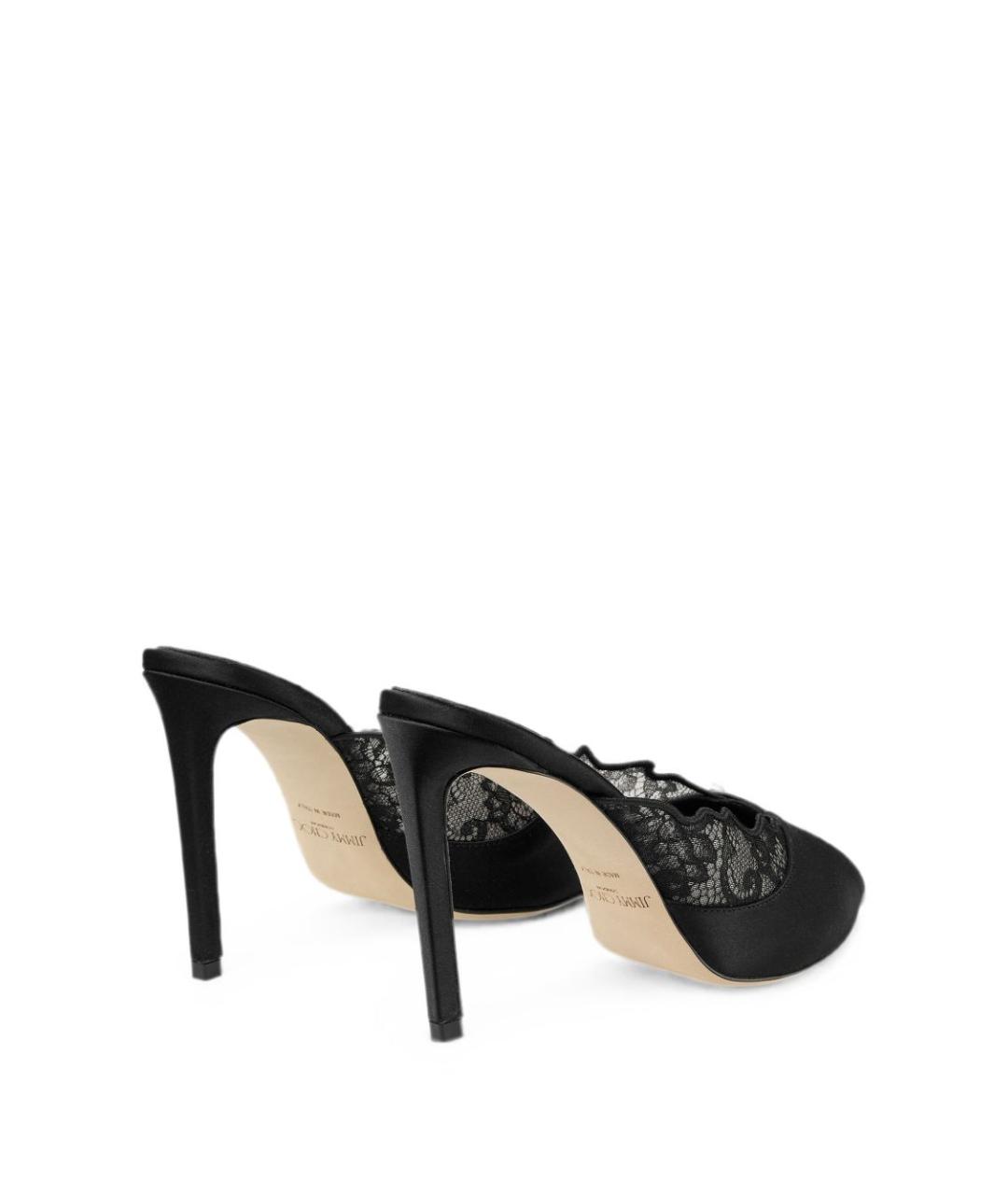 JIMMY CHOO Черные текстильные мюли, фото 4
