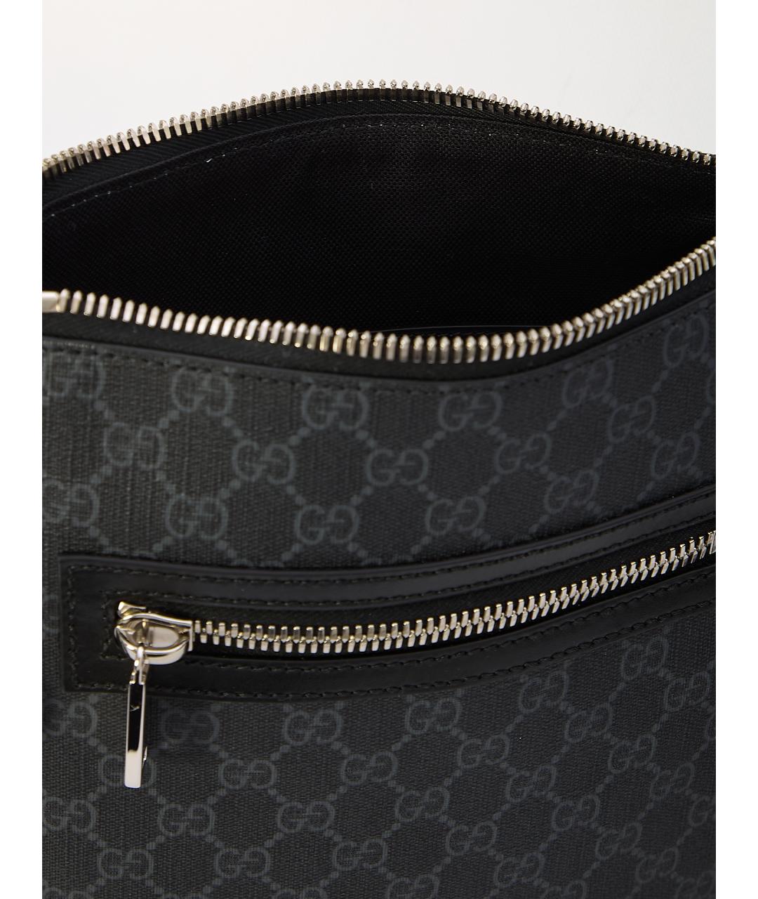 GUCCI Черная тканевая сумка на плечо, фото 4