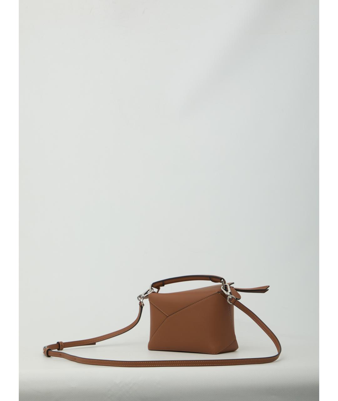 LOEWE Коричневая кожаная сумка через плечо, фото 2