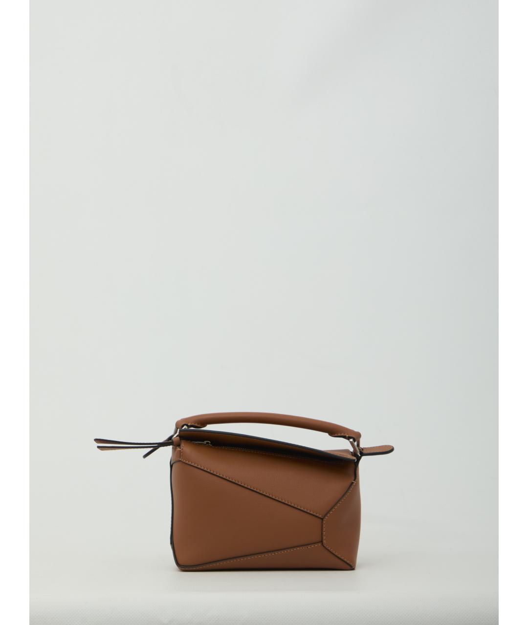 LOEWE Коричневая кожаная сумка через плечо, фото 5
