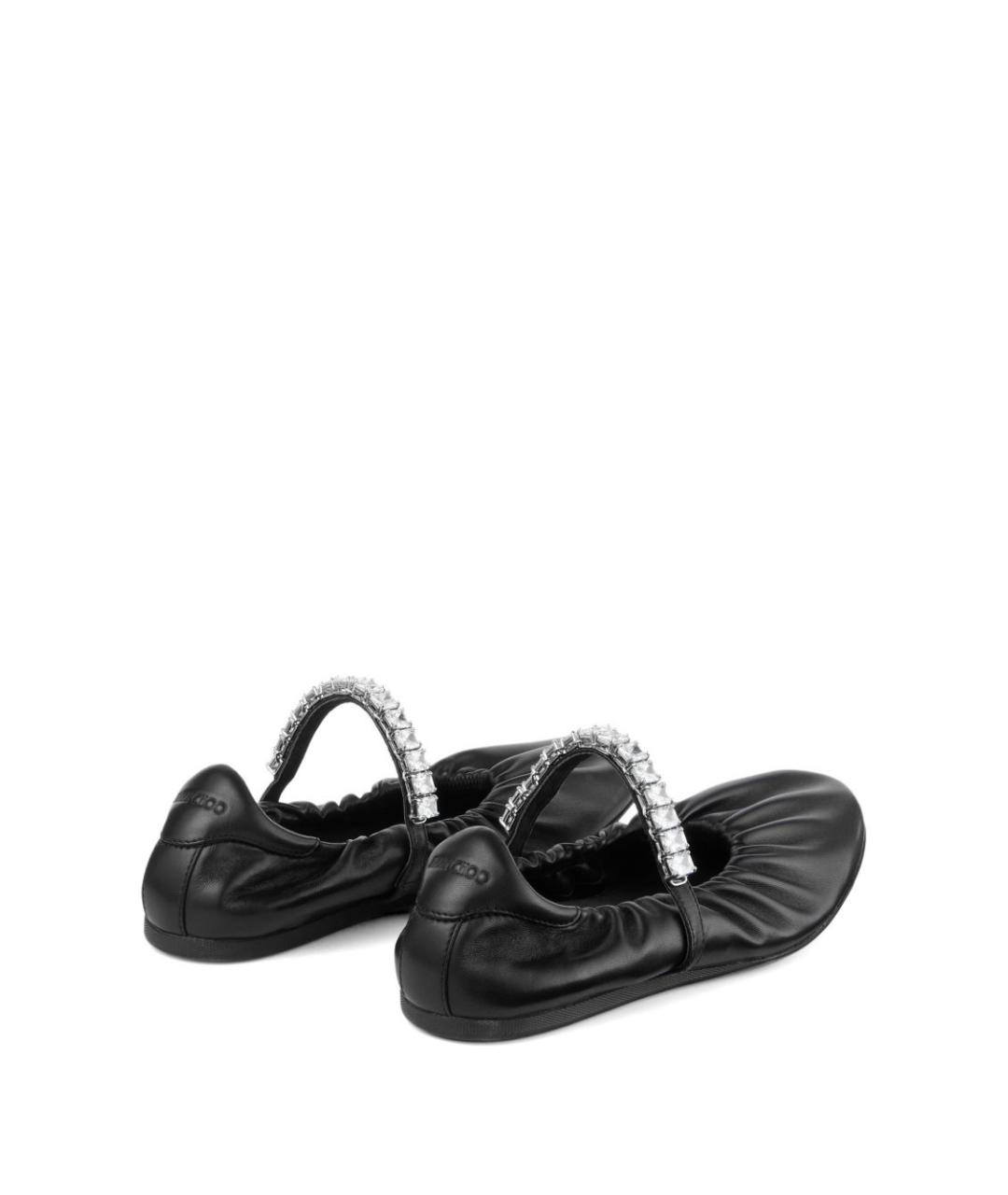 JIMMY CHOO Черные кожаные балетки, фото 4