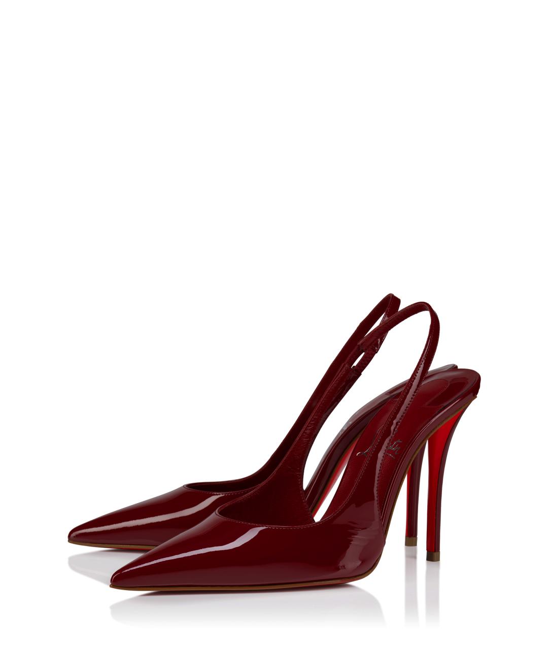 CHRISTIAN LOUBOUTIN Красные кожаные туфли, фото 2