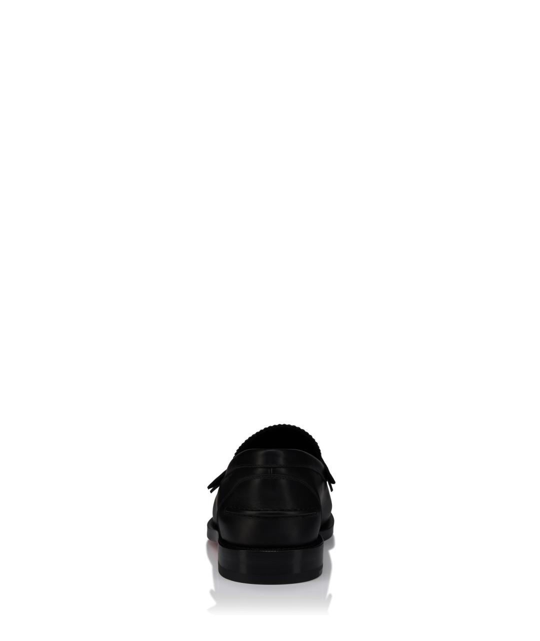 CHRISTIAN LOUBOUTIN Черные кожаные лоферы, фото 3
