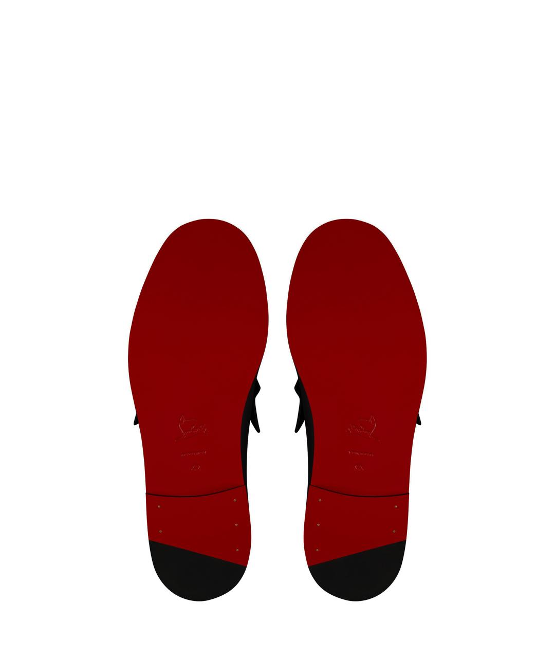 CHRISTIAN LOUBOUTIN Черные кожаные лоферы, фото 5