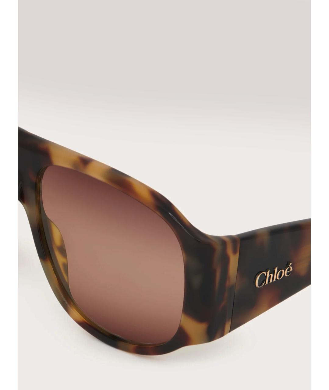 CHLOE Коричневые солнцезащитные очки, фото 4