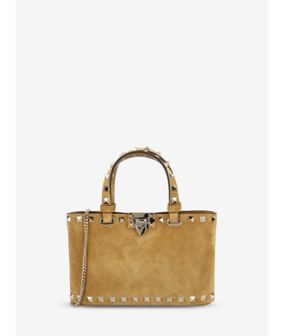VALENTINO Бежевая кожаная сумка тоут, фото 5