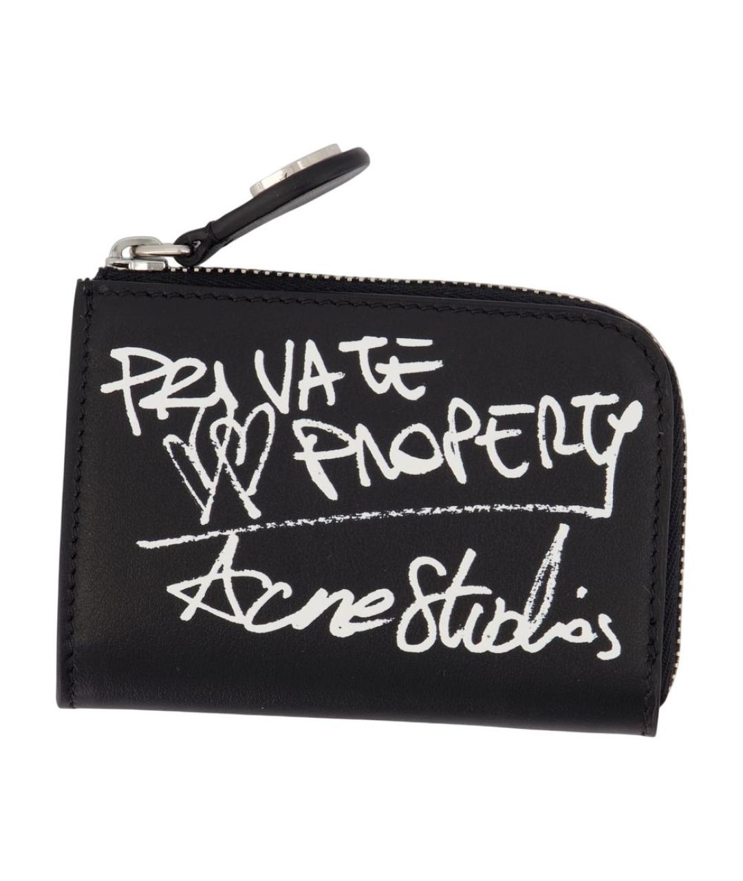 ACNE STUDIOS Черный кожаный кошелек, фото 1
