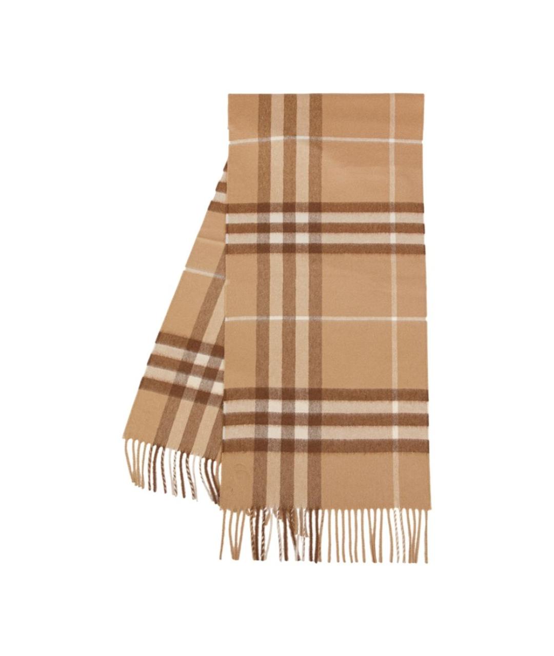 BURBERRY Коричневый кашемировый шарф, фото 2