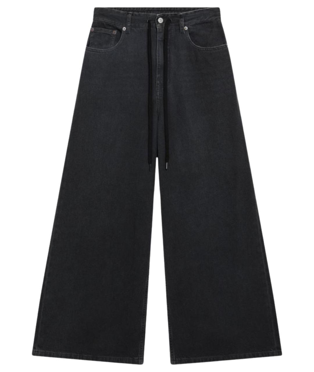 MM6 MAISON MARGIELA Черные хлопковые прямые джинсы, фото 1