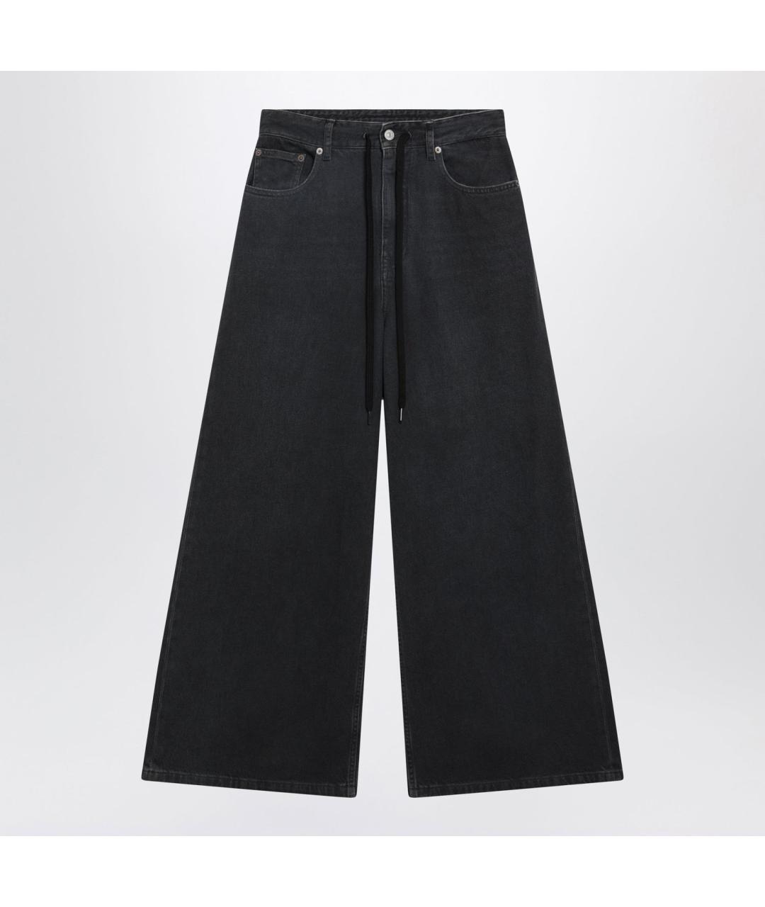 MM6 MAISON MARGIELA Черные хлопковые прямые джинсы, фото 4