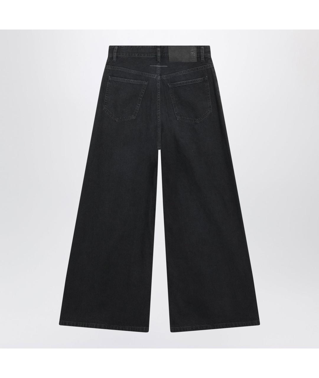 MM6 MAISON MARGIELA Черные хлопковые прямые джинсы, фото 2