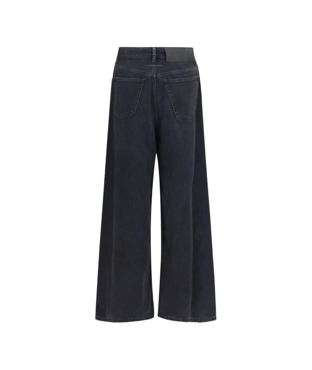 MM6 MAISON MARGIELA Черные хлопковые прямые джинсы, фото 3