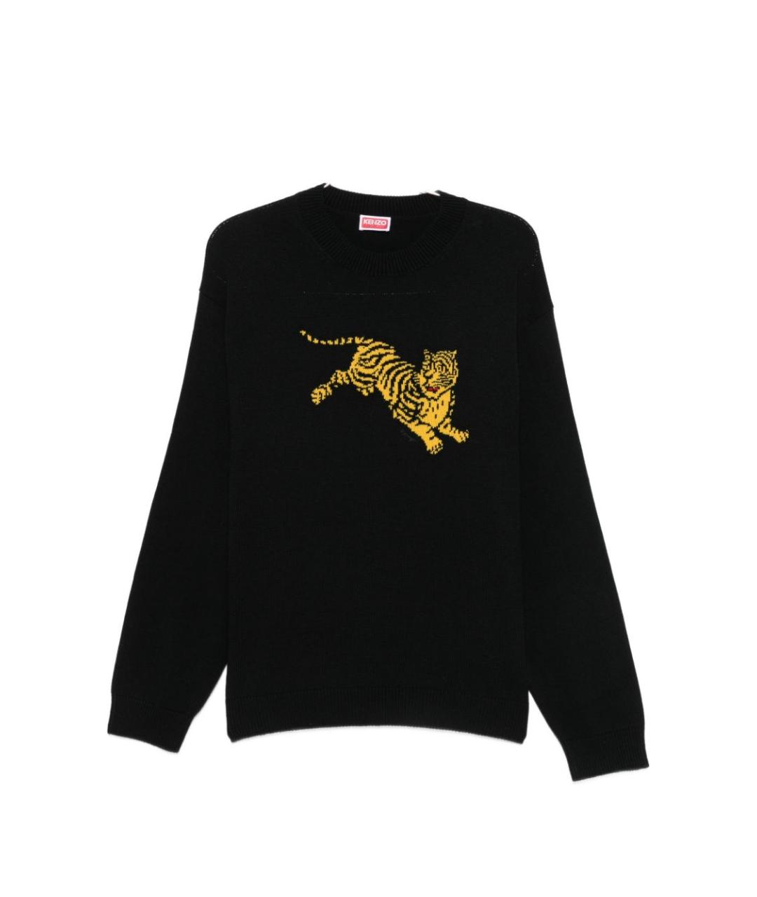 KENZO Черный хлопковый джемпер / свитер, фото 1