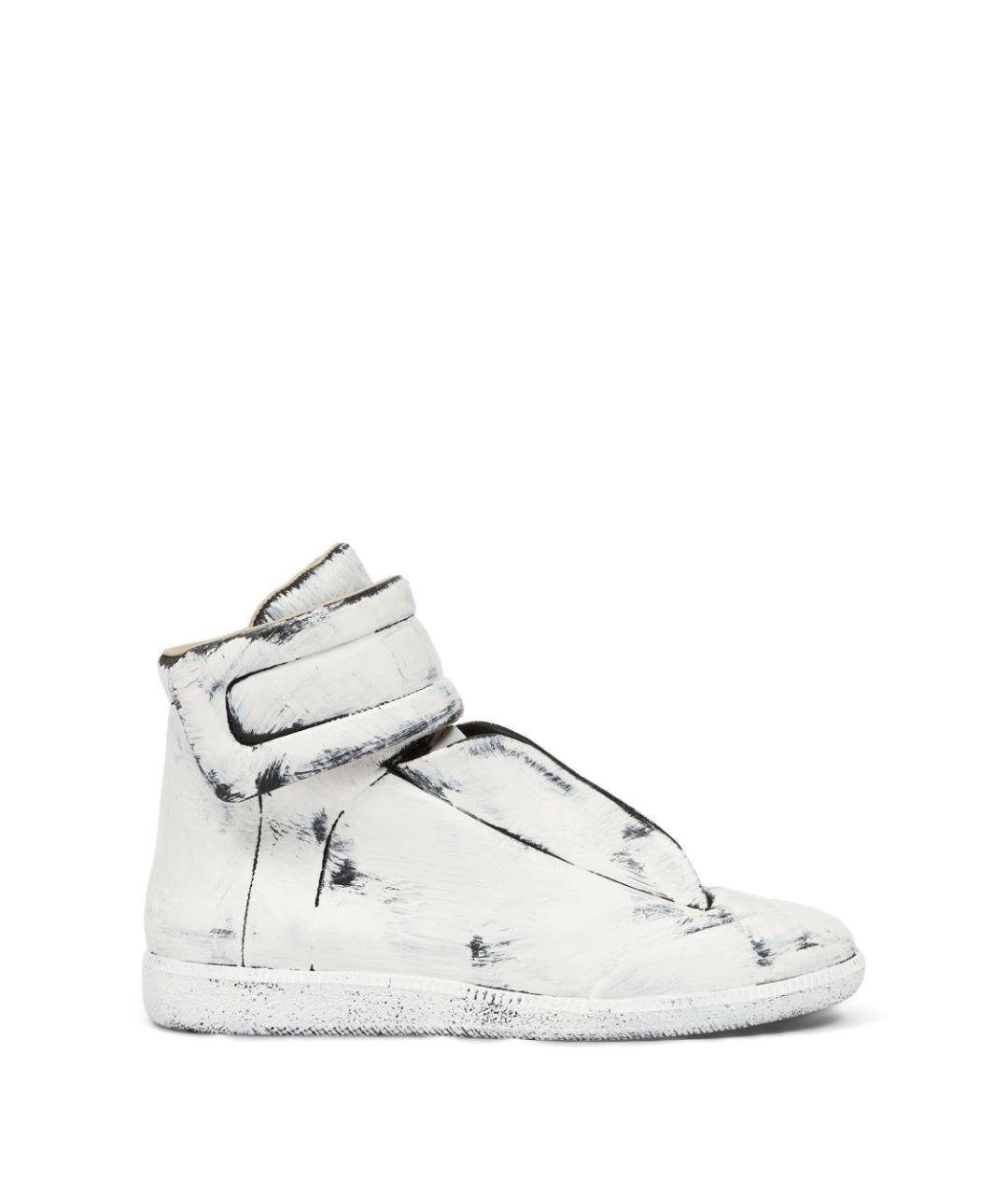 MAISON MARGIELA Белые кожаные высокие кроссовки / кеды, фото 1